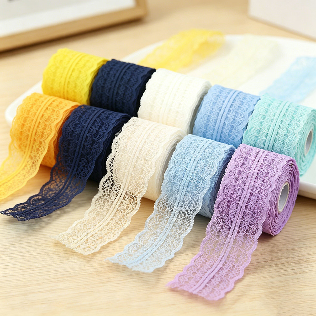 (5야드/롤) 45mm 화이트 레이스 원단 웨빙 장식  - Ribbon Organza Roll 리뷰 및 가격