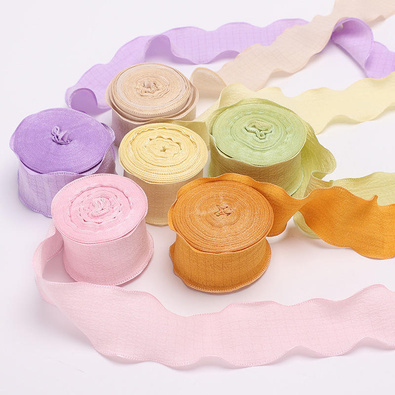 4CM 9 미터/롤 주름진 레이스 가장자리 리본 꽃 포 - Ribbon Organza Roll 리뷰 및 가격