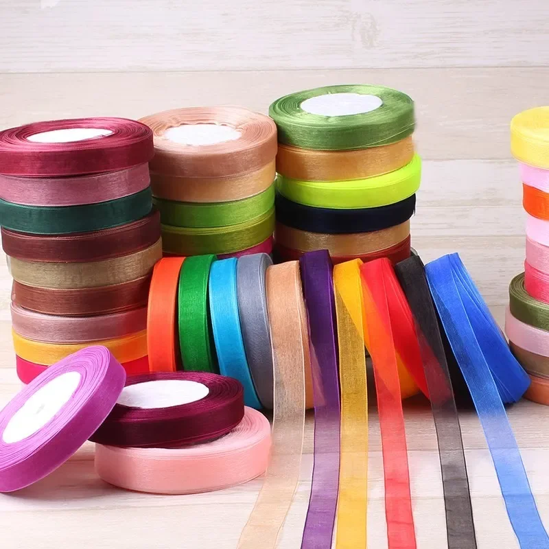 15mm 50야드/롤 오간자 리본 선물 웨딩 파티 크리 - Ribbon Organza Roll 리뷰 및 가격
