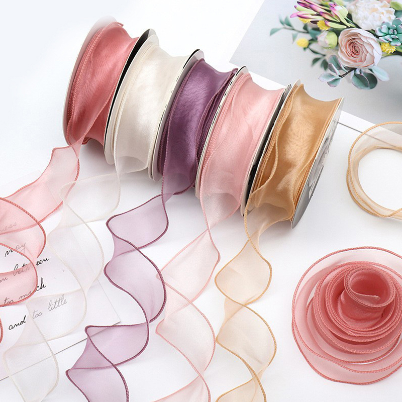 쉬어 실크 리본 새틴 리본, 선물 포장 장식, 웨딩 부 - Ribbon Organza Roll 리뷰 및 가격
