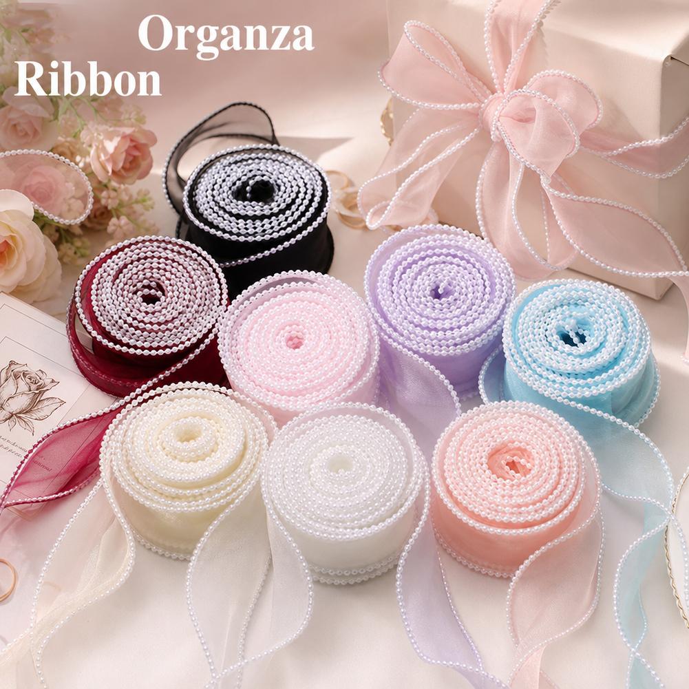 5야드/롤 4cm 펄 피쉬테일 오간자 리본 실크 레이스 - Ribbon Organza Roll 리뷰 및 가격